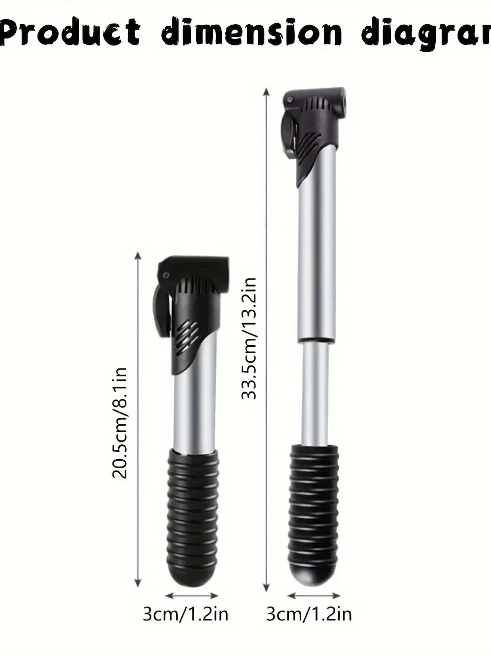 AliExpress 2025 Portable Mini Bike Pump - 80PSI Silver Aluminum Cycling Pump for Road Mountain Bikes with Pressure Gauge, Tire Inflator