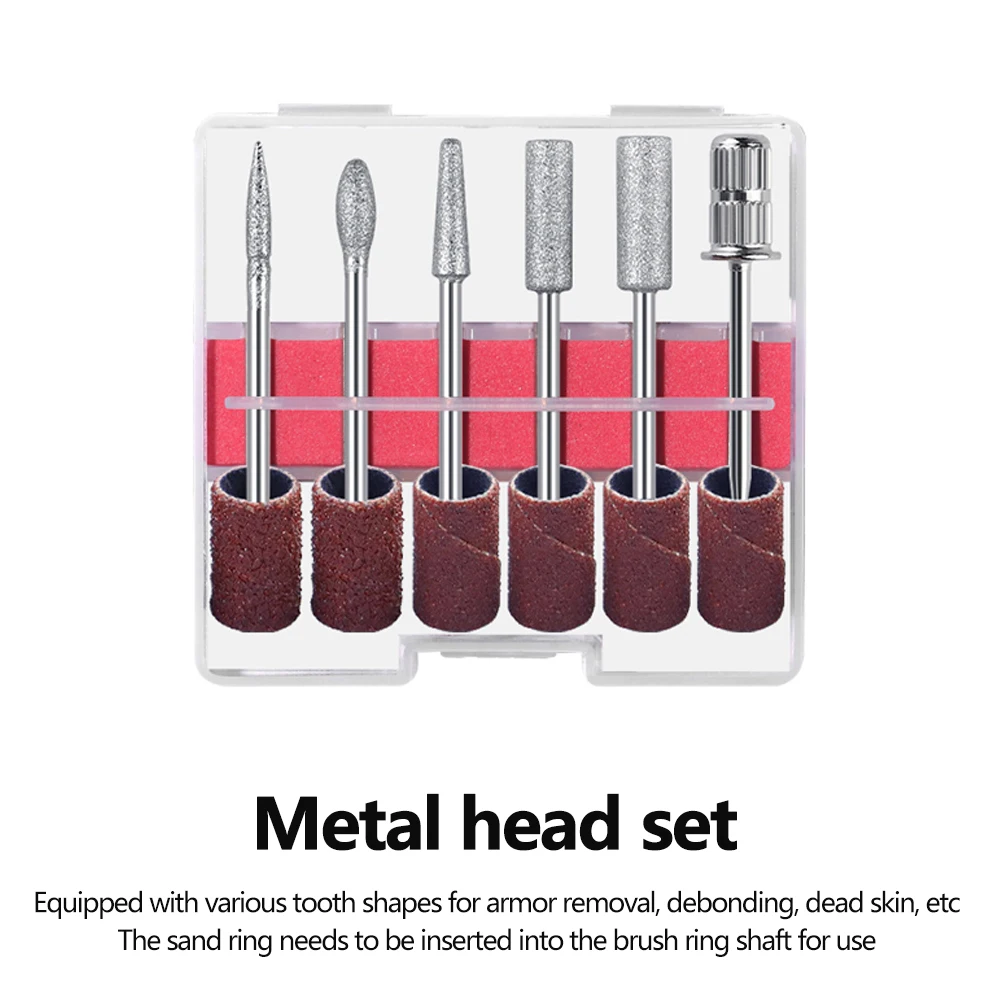 6/30 Stück Nagelkunst-Bohrer, Ersatz-Schleifpapierkopf-Set, Gel-Tipps, Schleif- und Polierwerkzeug, Zubehör für Pediküre-Maschinen – Detail 12