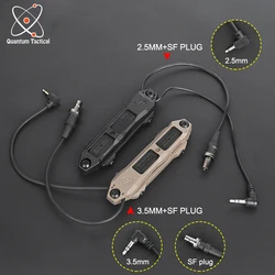 Interrupteur de lampe de poche tactique à pression augmentée, double fonction de télécommande, pour la chasse Surefir M300 M600 DBAL A2 PEQ 15