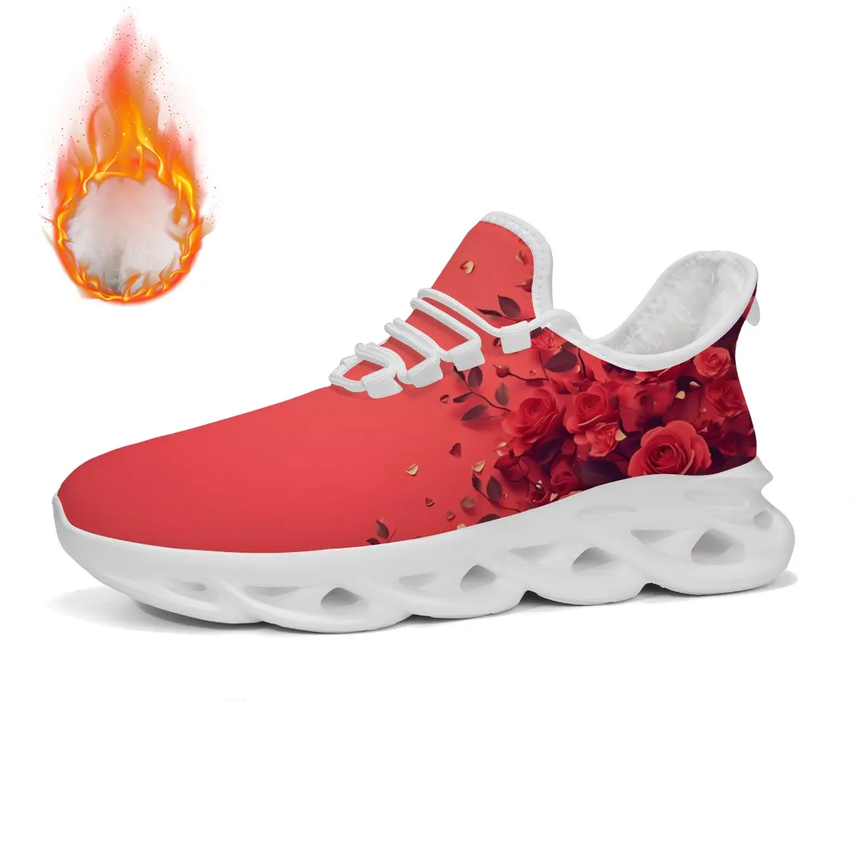 

Color-blocking Gradient Polka Dot Low-top Halloween Blood Skull Dark Style Lace-up Large-sized Flying Woven Casual Sports Shoes