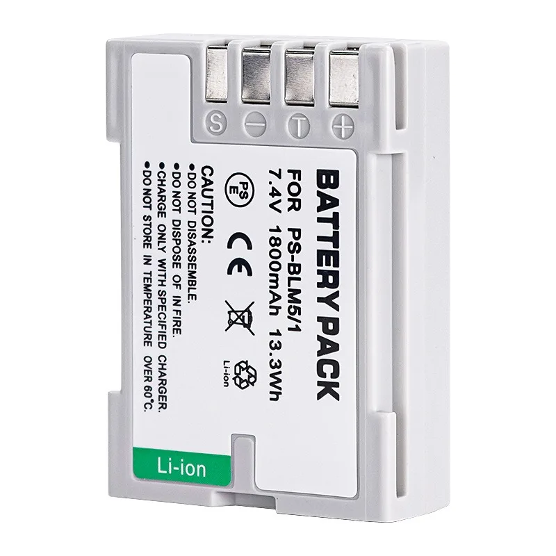 BLM-5 Battery 1800mAh for Olympus BLM-1 OM-D E-M1 E-M5 E-M10 PEN E-PL1 E-PL2 E-PL3 E-PL5 E-30 E-420 E-520 E-500 C-8080 C-7070