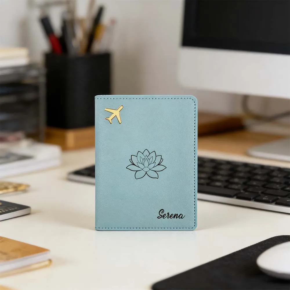 

1pc Personalized Name Passport Cover Wife Gift Synthetic Leather Passport Cover Perfect Gift