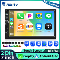 Hikity Universal MP5 Player Car Stereo 2Din 7'' Car Radio Android Auto Carplay Bluetooth USB AUX Mirror Link Multimedia Audio