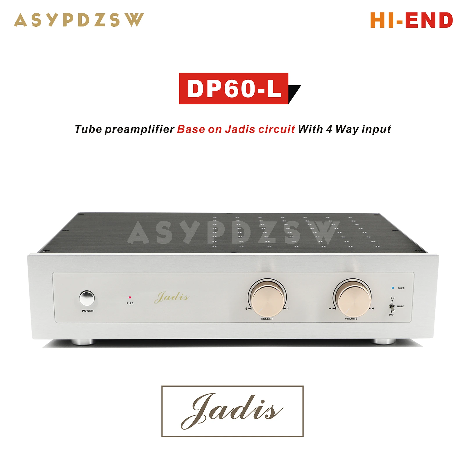 

HI-END DP-60L Tube preamplifier ECC82+ECC83 Tube preamp Base on jadis circuit With 4 Way input