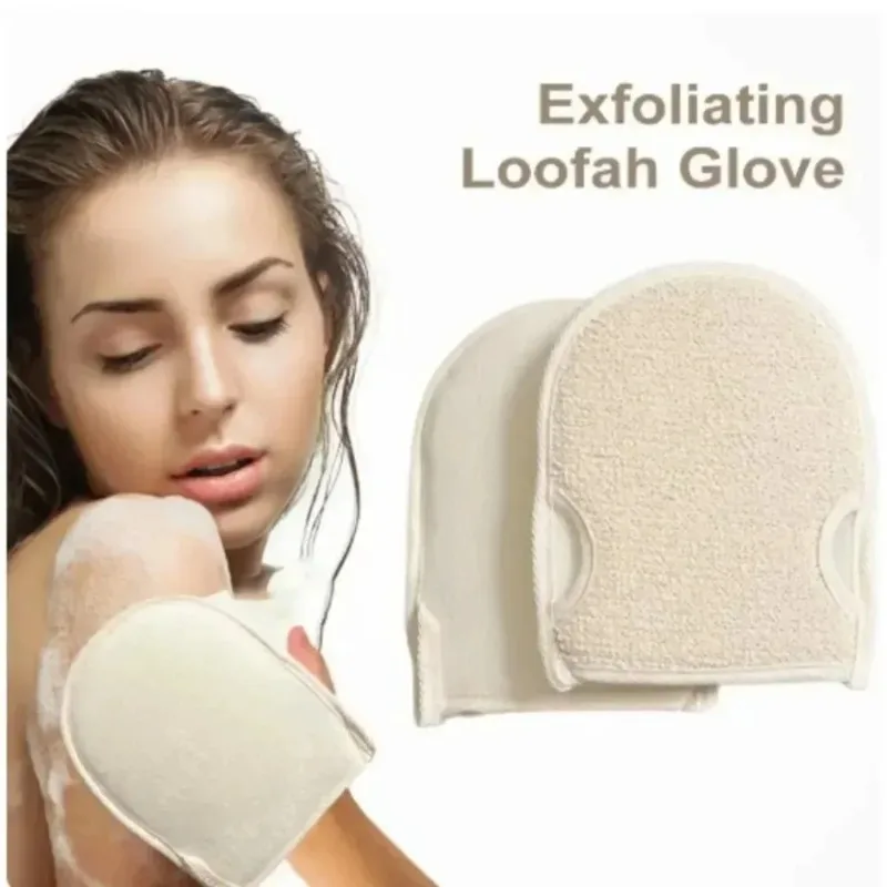Natural Double Sided Loofah Bath Glove Scrubber