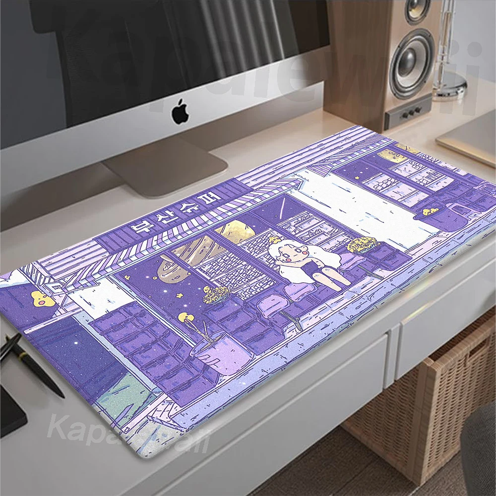 Gamer Anime Kawaii Cute Mouse Pad Cartoon Mousepads Locking Edge  Mouse Mat Gaming Mousepad Keyboard Pads Tapis De Souris