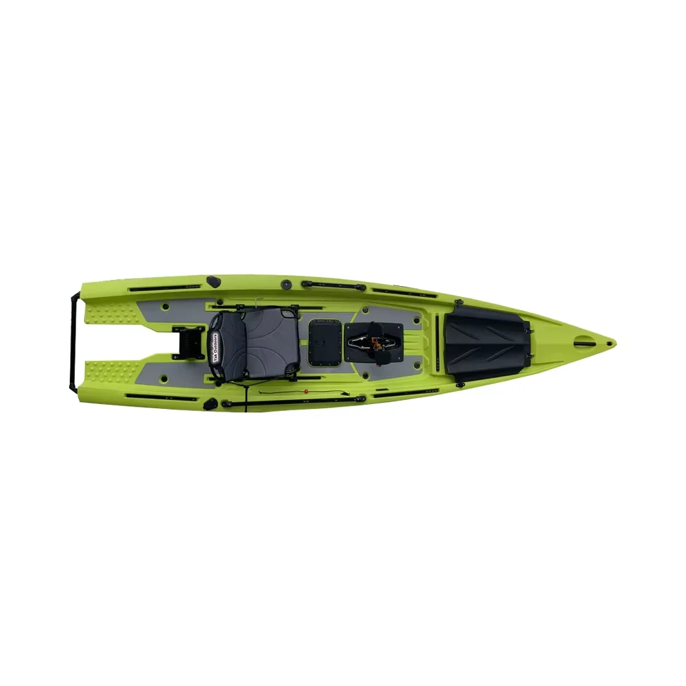 

Yak Outdoors 4m Dual Propeller Sea Kayak 13ft Fish Skiff Single Paddler Pedal Drive PE Plastic Kayak for 3 Person