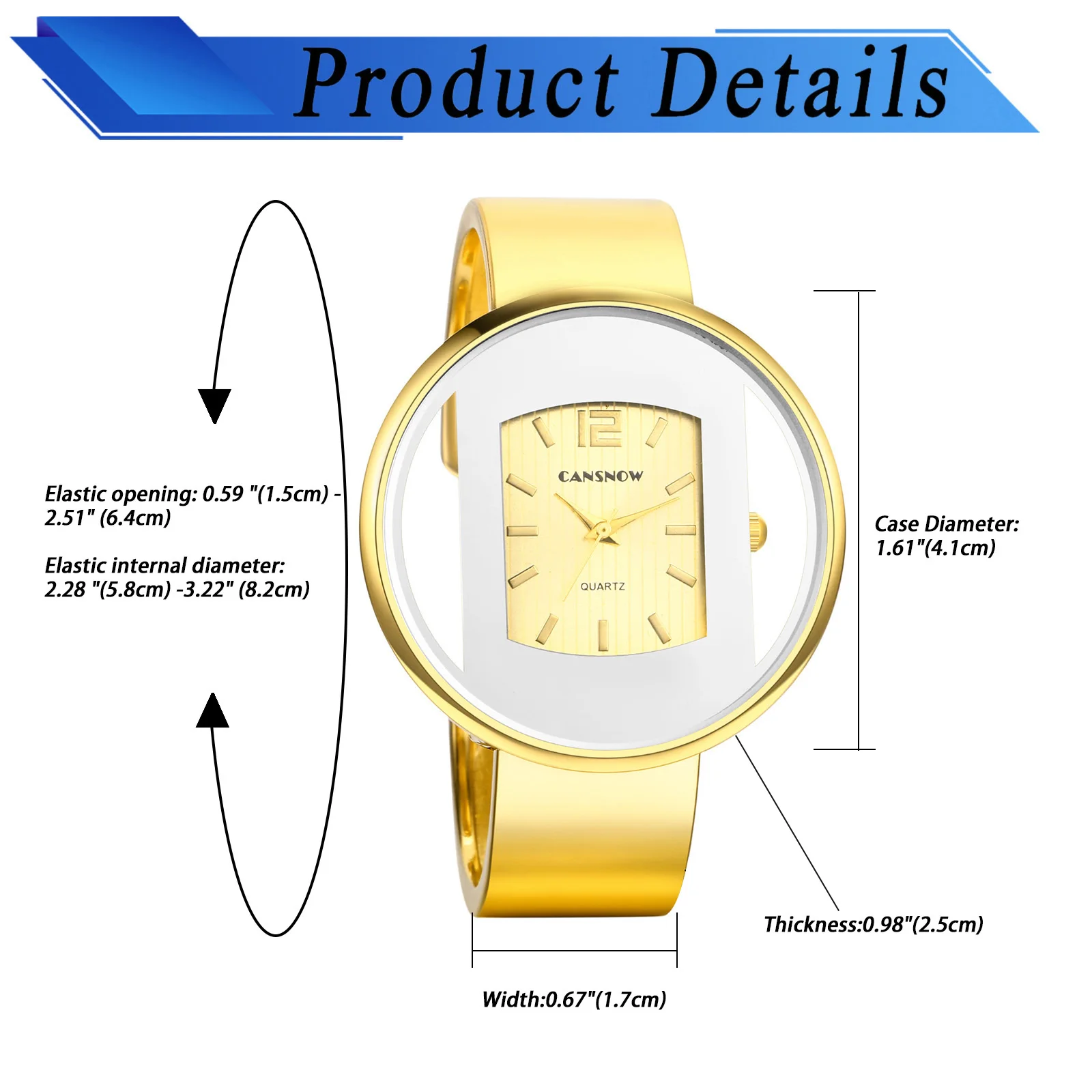 Lancardo นาฬิกาควอตซ์แบบเรียบง่ายของผู้หญิงนาฬิกากําไลสายรัดข้อมือสเตนเลสมีสไตล์ของขวัญครบรอบวันวาเลนไทน์