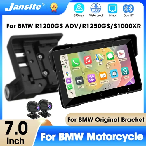 Para BMW motocicleta Carplay navegación GPS inalámbrico Carplay Android Auto Dual Bluetooth para BMW R1200GS ADV/ R1250GS ADV/S1000XR