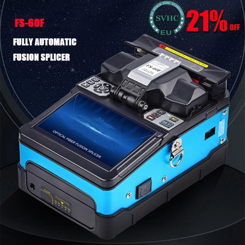 Fully Automatic Fiber Optic Welding Splicing Machine FS-60F Fiber Optic Fusion Splicer Intelligent Fiber Optic Splicing Machine