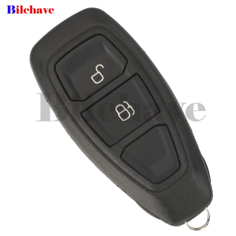 Jingyuqin carcasa de llave de coche con hoja sin cortar 2 botones para Ford Focus c-max Mondeo Kuga Fiesta funda de control remoto de titanio