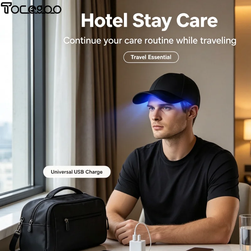 Wireless 460nm 660nm 850nm Red Light Cap 4 LED Hair Regrowth Infrared Hat Removable Pad Scalp Relax Anti Loss Home