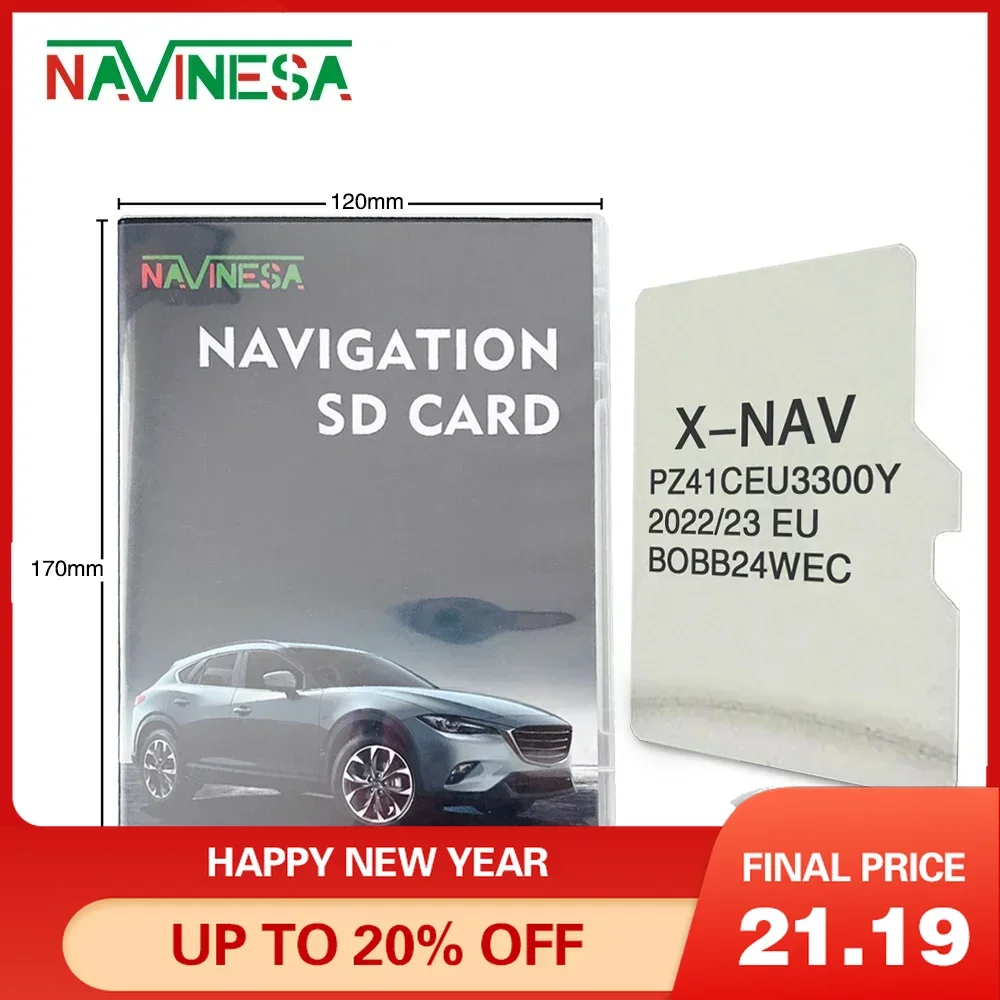 

Use for Toyota AYGO 2023 Navigation TF Card X-NAV 8GB Cover Countries Denmark Spain Estonia England France Finland Greece