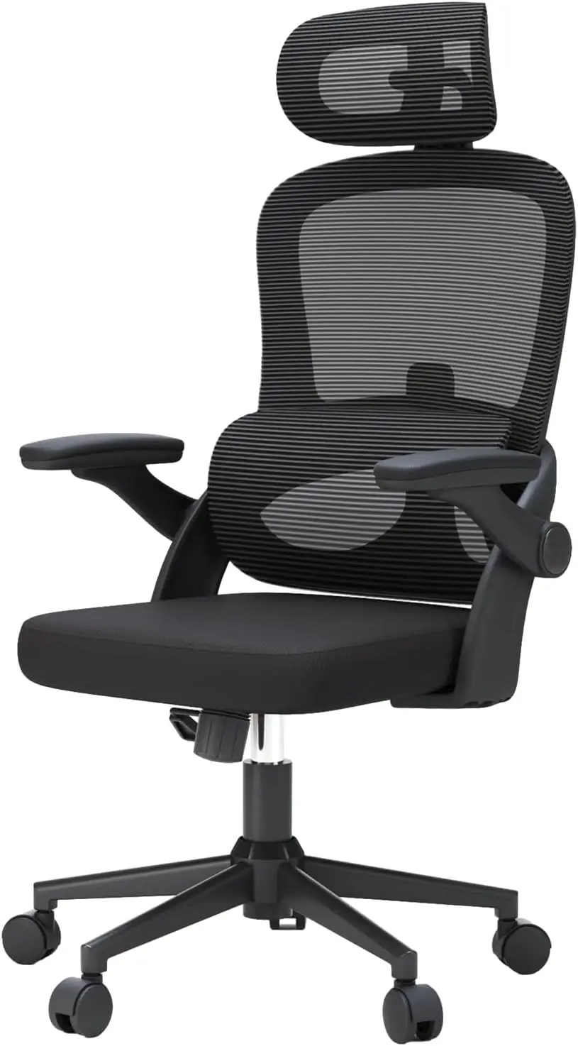 

Office Chair, High Back Desk Chair with 3D Armrests, Up&Down Lumbar Support, Swivel Computer Task Chair