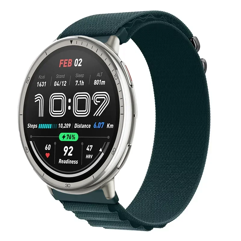 Нейлоновый ремешок Alpine 20 мм 22 мм для Amazfit Active 2 GTS 3 4 Мини-браслет Amazfit BIP 6 5 Balance GTR 4 Ремешок Correa