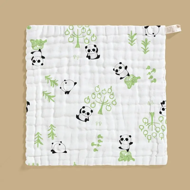 Baby Six-layer Pure Cotton Gauze Small Towel Face Towel Square Towel Mouth Towel Baby Washcloth