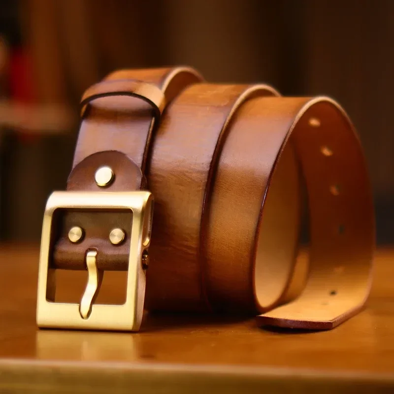 men's-retro-thickened-yellow-brass-handcrafted-leather-belt-with-pure-cowhide-and-versatile-design