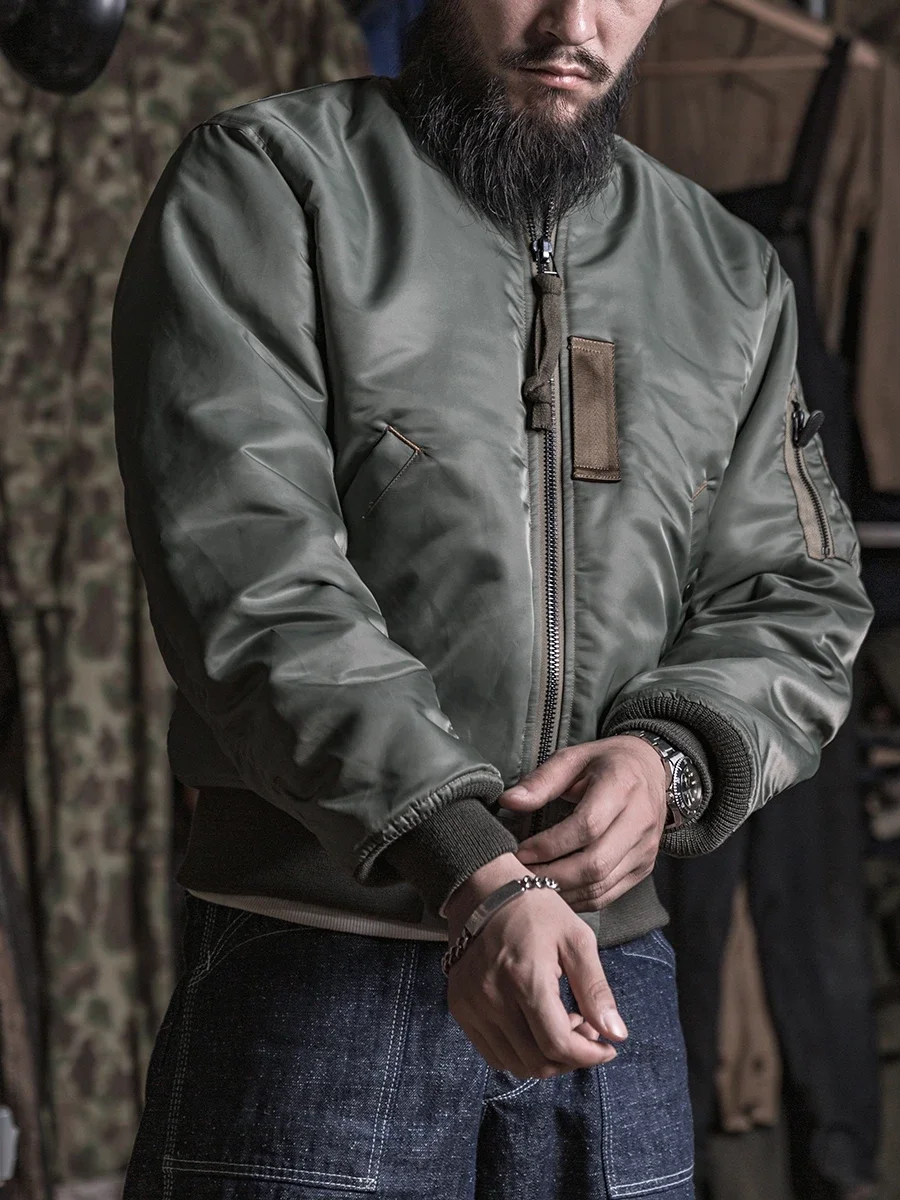 Bronson repro USAF 1955 Ma-1เสื้อแจ็คเก็ตเครื่องบินทิ้งระเบิดทหารสำหรับผู้ชาย50S ฤดูหนาว