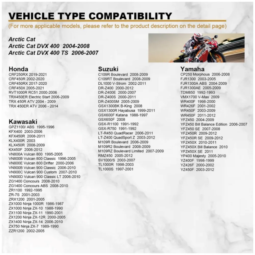 5pc 9.48mm Adjustable Valve Shim Kit for YZF-R1 YZ450FX YZ250F YFZ450R YFZ450 WR450F WR250F TTR250 for Kawasaki KFX400 KFX450R