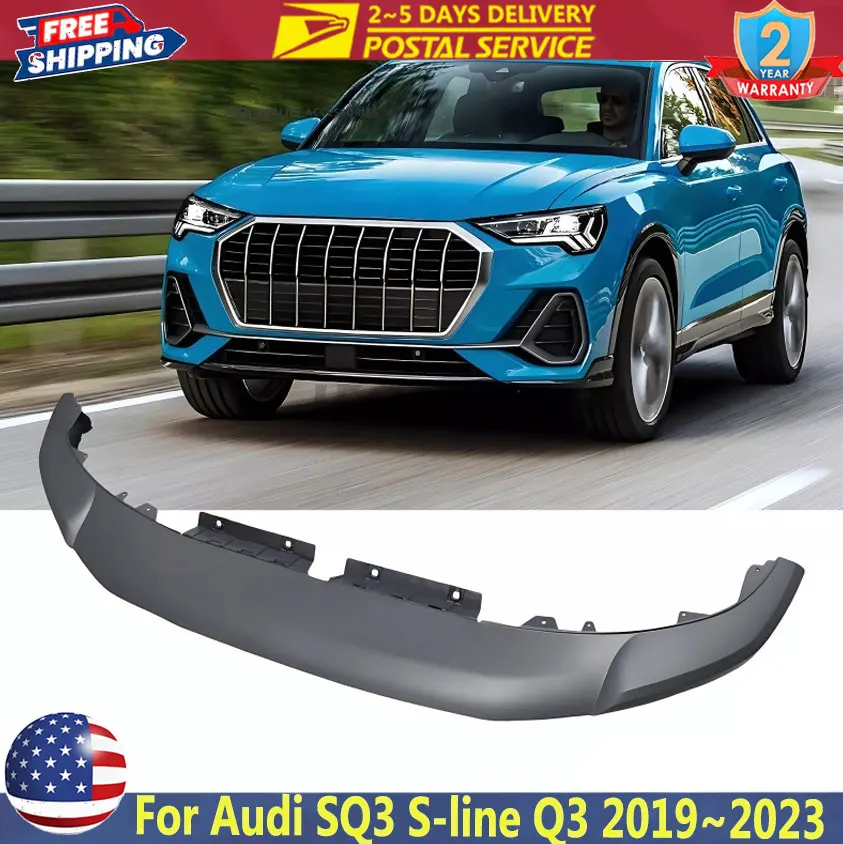 

Car Front Bumper Lower Spoiler Valance Trim Cover For Audi SQ3 S-line Q3 2019~2023 Bumper Caliper Air Duct Cover Splash Guard