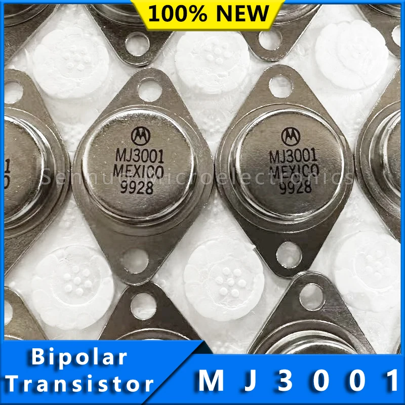 1Pcs New MJ3001 Bipolar (BJT) Transistor NPN - Darlington 80 V 10 A 150 W Chassis Mount TO-3