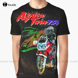 Xrv 750 Africa Twin 1992 Graphic T-Shirt Custom Aldult Teen Unisex Digital Printing Tee Shirts Funny Art Streetwear Cartoon Tee
