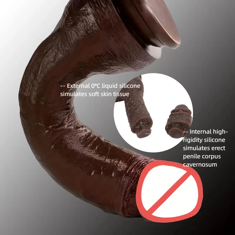 قضبان اصطناعية واقعية، قضيب اصطناعي ناعم ضخم نابض بالحياة بدون استخدام اليدين، قضيب كبير للعب الشرج، للبالغين للنساء #3