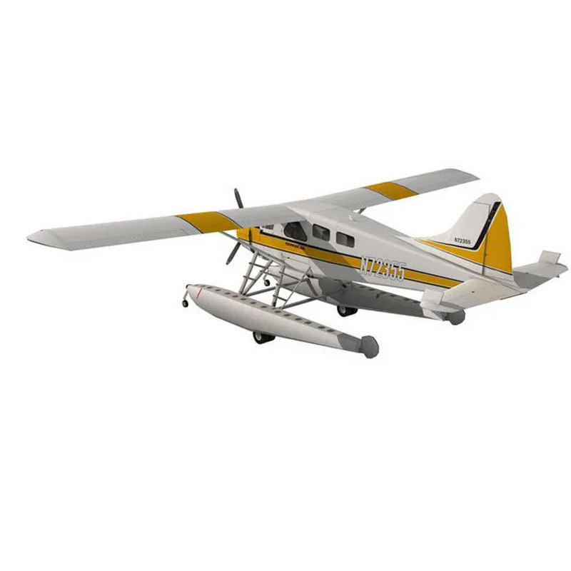 1:32 DHC-2 Canada DHC-2 Beaver Seaplane Plane Aircraft Paper Model Craft Gifts for Military Fans Assemble Hand Work Puzzle Game