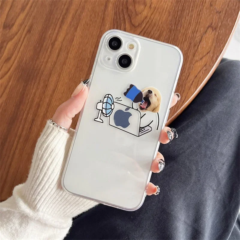 재미있는 성냥개비 남자 투명 전화 케이스, 아이폰 15, 14, 12, 11, 13 프로, XS 맥스, 미니, XR, X, 7, 8, 14 플러스, SE, 투명 커버, Fundas 가방