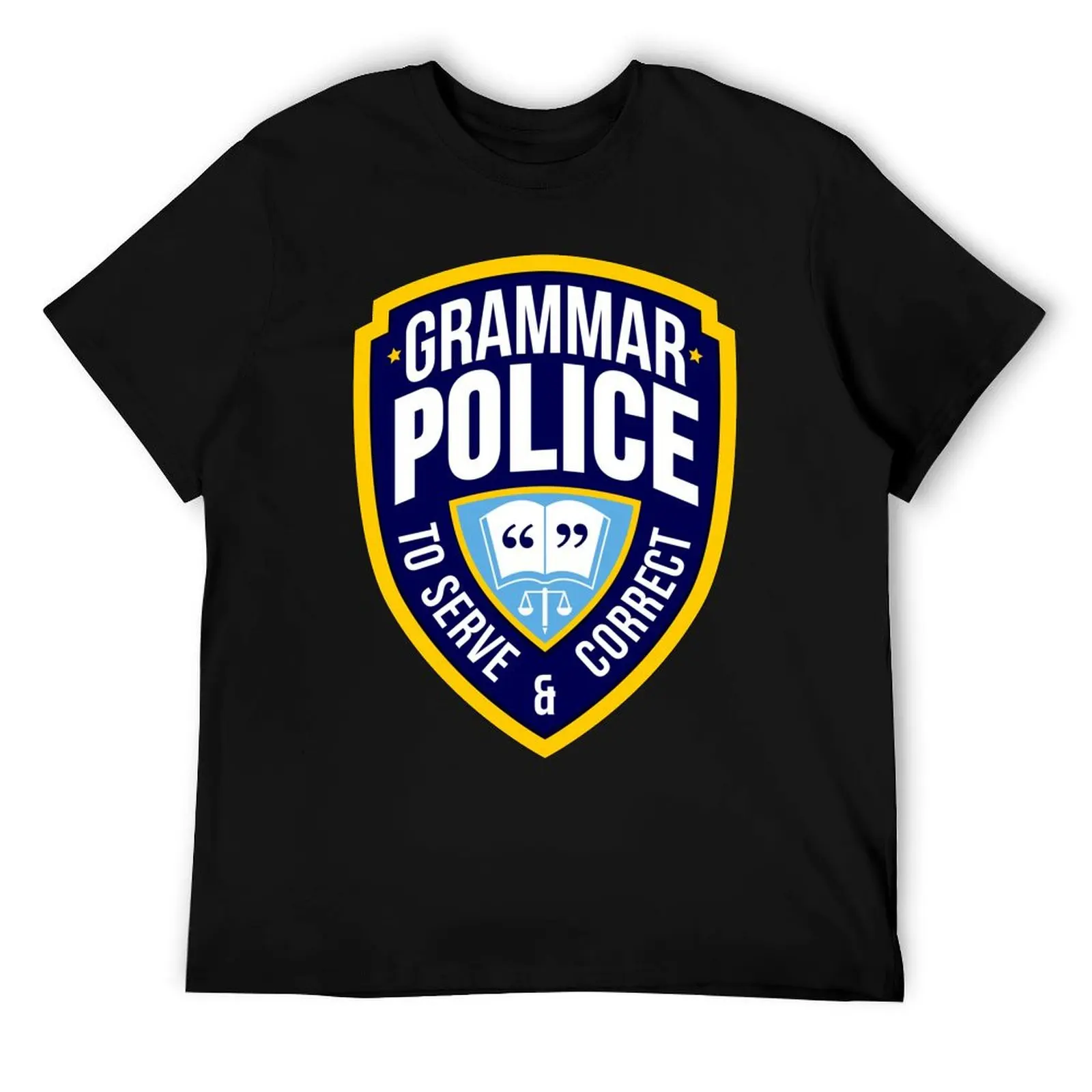 

Grammar Police Badge T-Shirt essential t shirt anime tshirt cotton tshirt 100% T-Shirt