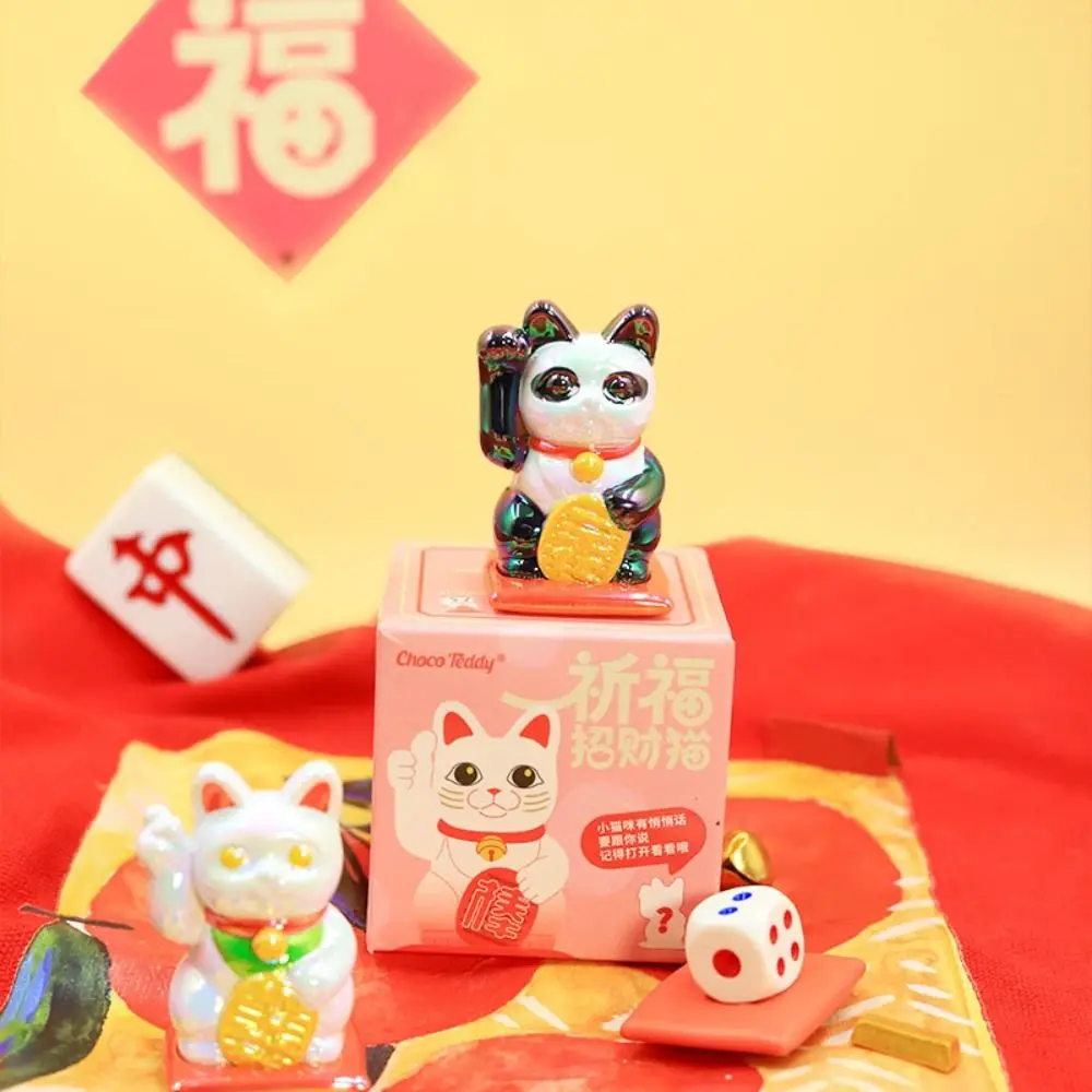 

Cute Cartoon Lucky Cat Blind Box Gifts Special Gesture Cat Anime Figure Dolls Wishing Collection Animals Toy Desktop Decoration