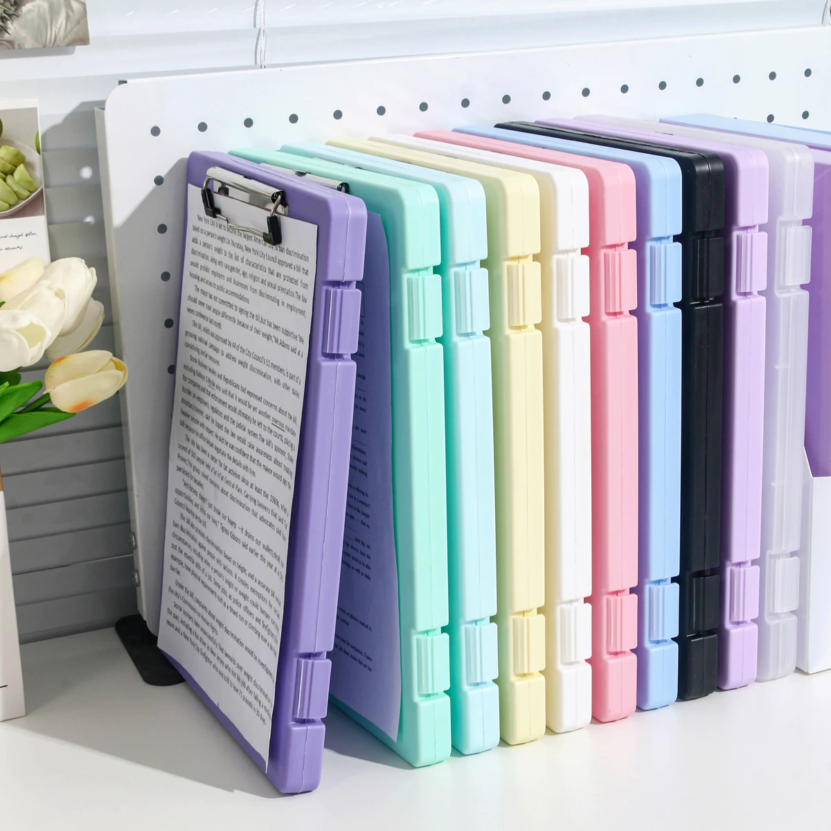 A4 Folder Storage Box Board Clip Student-Specific Test Paper Storage and Organization Artifact Large-Capacity Information Book Subject Classification Test Paper Multi-Functional Music Score Clip Writing Board Pad