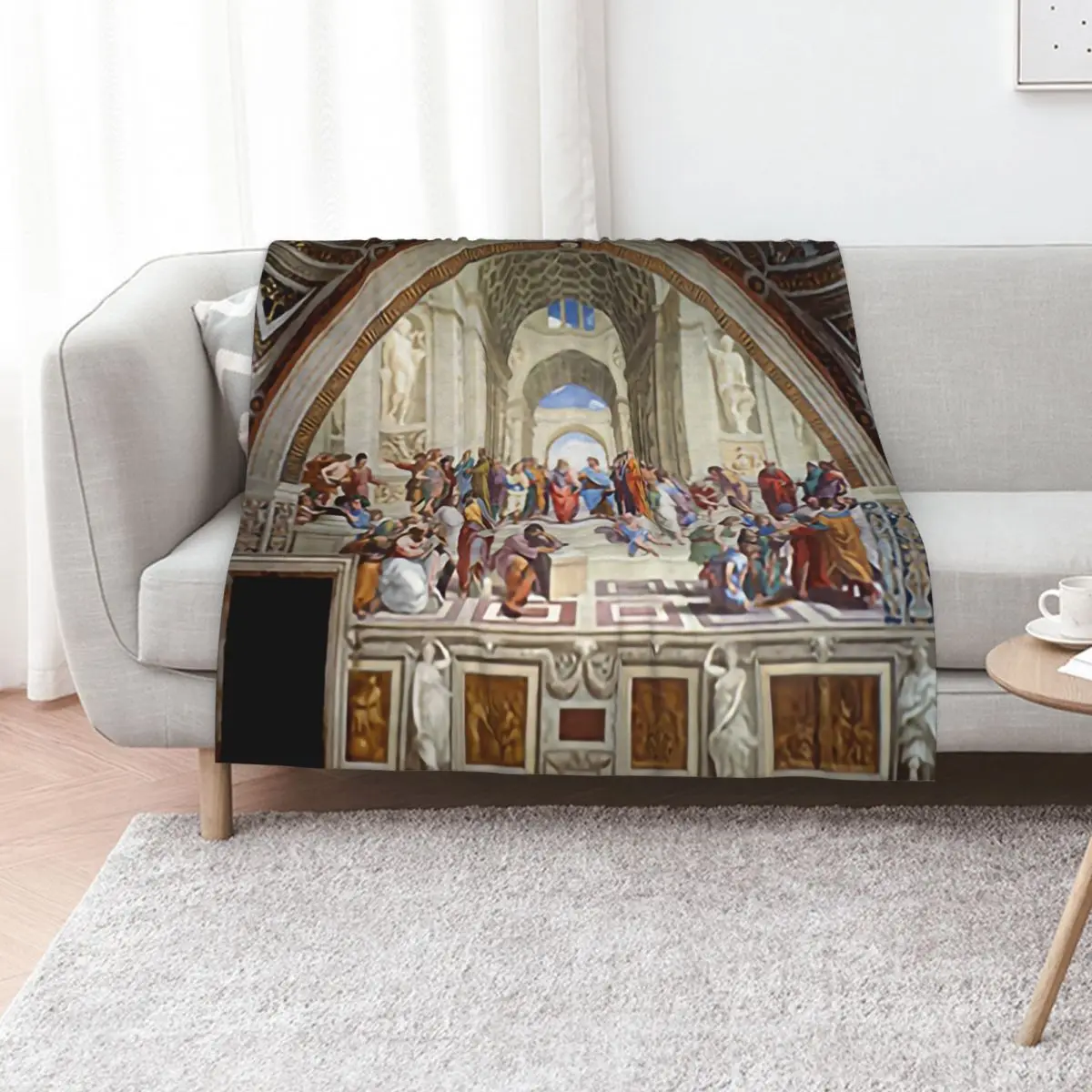 40. Raphael's The School of Athens (1511) famous painting Throw Blanket Stuffeds Luxury Thicken Winter beds Blankets