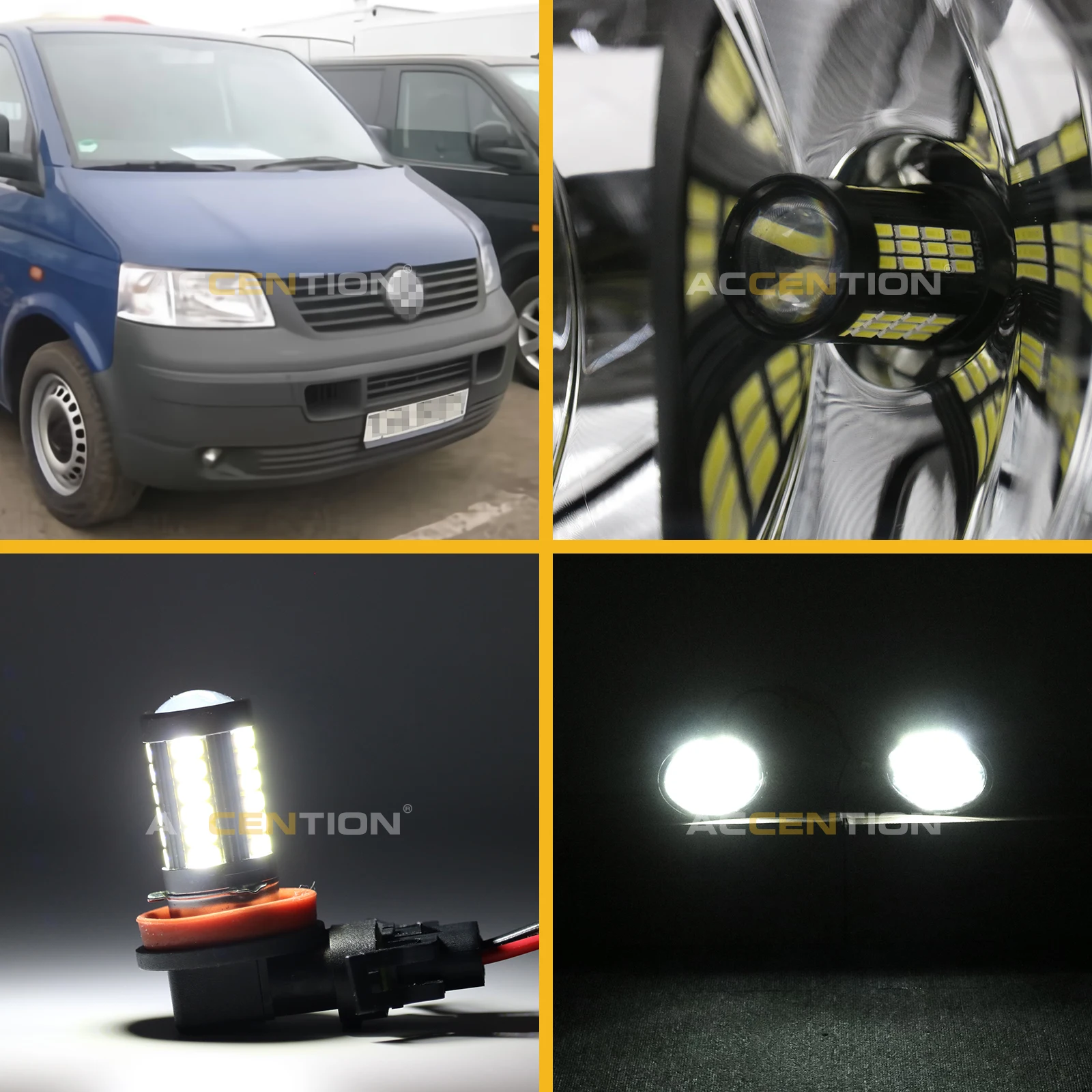 Światło LED do VW Transporter Multivan Caravelle T5 2003 2004 2005 2006 2007 2008 2009 2010 Światło przeciwmgielne LED Żarówki przeciwmgielne Drut — zdjęcie 6