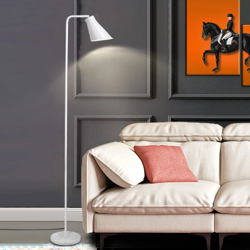 Nordic modern minimalist living room floor lamp work learning sofa piano reading bedroom bedside fishing vertical lamp