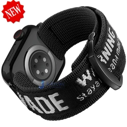 Nylon Loop Strap for apple watch band 44mm 40mm 45mm 41mm 38mm 42 mm 44 mm Sports Loop bracelet correa iWatch serie 3 5 6 se 7