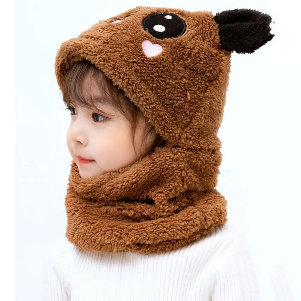 الباندا الصوف قبعات الاطفال المرجان المخملية وشاح الطفل الاشياء قبعة الأذن كاب