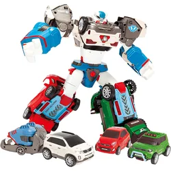 3 IN 1 Tobot Korea Version Deltatron Transforming Robot Toys Korea Cartoon Brothers Anime Transformation Car Toys