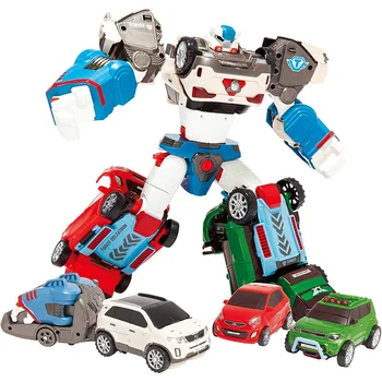 3 IN 1 Tobot Korean Version Deltatron Transformation Robot Toys Korean Cartoon Brothers Anime Transformation Car Toys