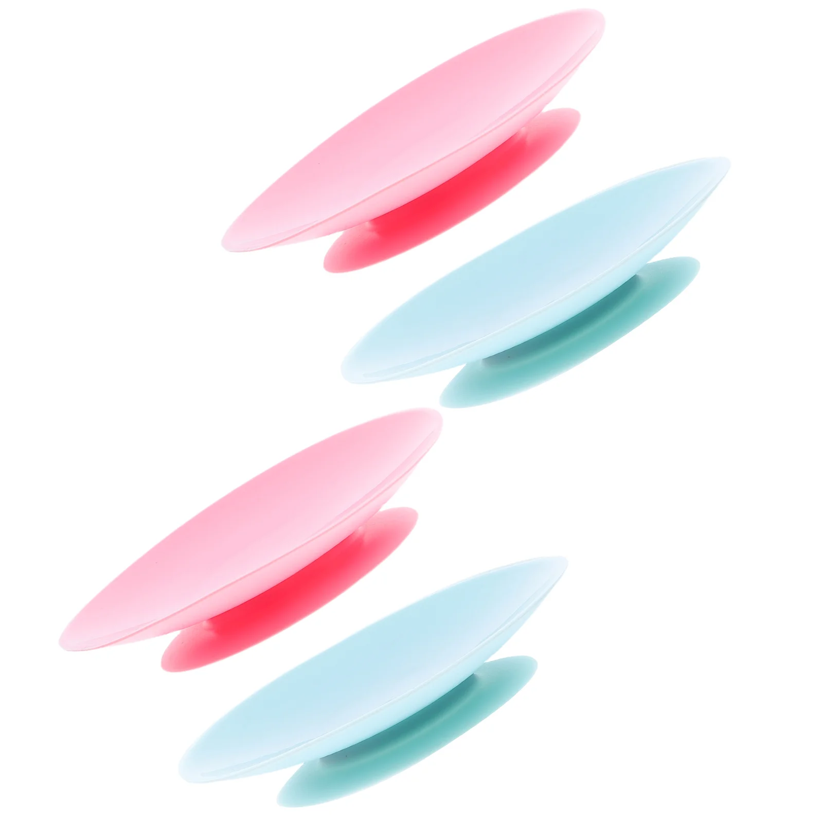 

4Pcs Baby Anti-Slip Plate Suckers Double Sided Suction Cups Portable Silicone Utensil Rest Bowl Holder Tableware Sucker