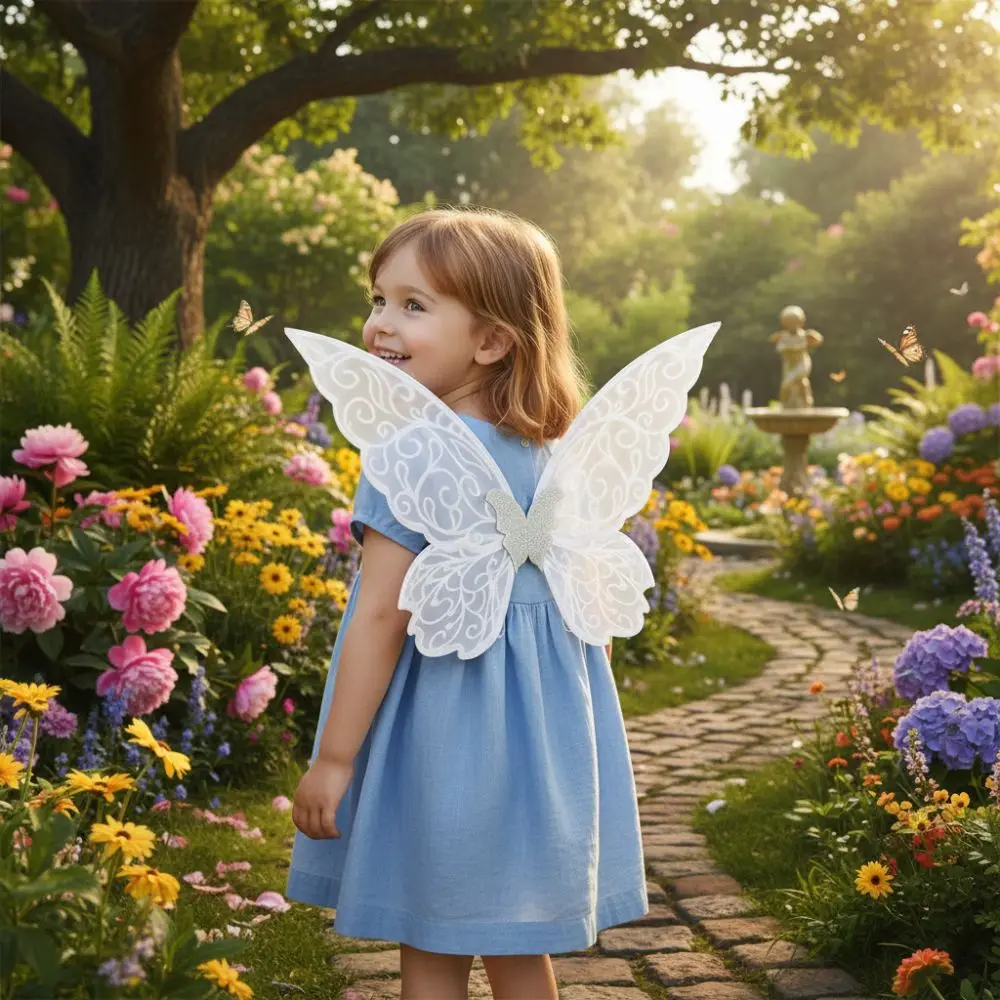 

Performance Props Colorful Butterfly Fairy Wings Sparkle Organza Princess Butterfly Wing Handmade Cosplay Wings Party Favor