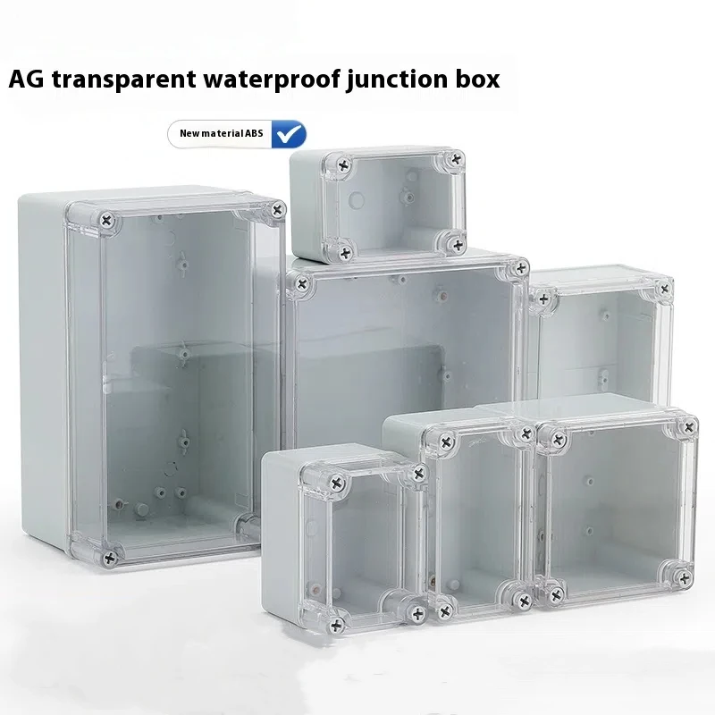 AG Transparent Waterproof Junction Box Outdoor Monitoring Button Waterproof Box ABS Plastic Housing Power Switch Control Box