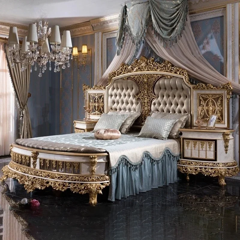 شقة سرير على اللوح الأمامي الأوروبي، تصميم عصري وخفيف الوزن، سرير مريح، أثاث موبليس لحفلات الزفاف المألوف