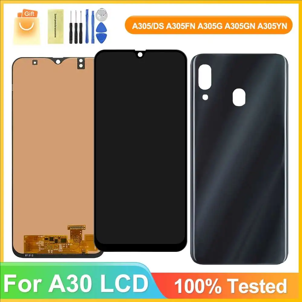 

A30 A305F A305F/DS Display Screen, for Samsung Galaxy A30 LCD Display Touch Screen Digitizer Assembly with Frame Replacement