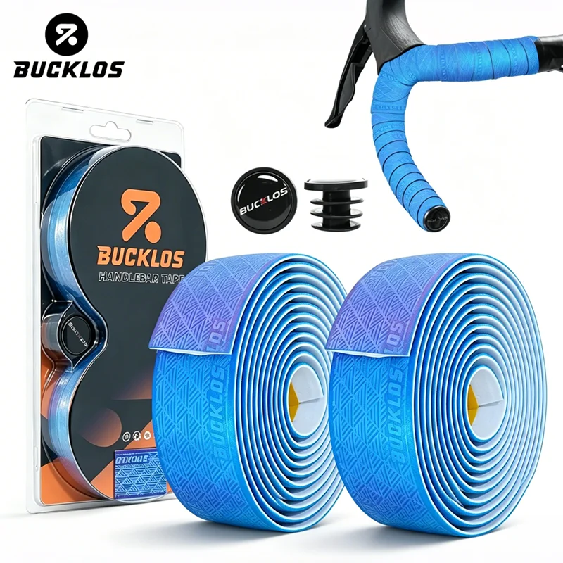 BUCKLOS Rennrad-Lenkerband Fahrrad-Lenkerbänder EVA+PU Weiches Anti-Vibrations-Wickelband Langlebiges Stoßdämpfer-Lenkerband