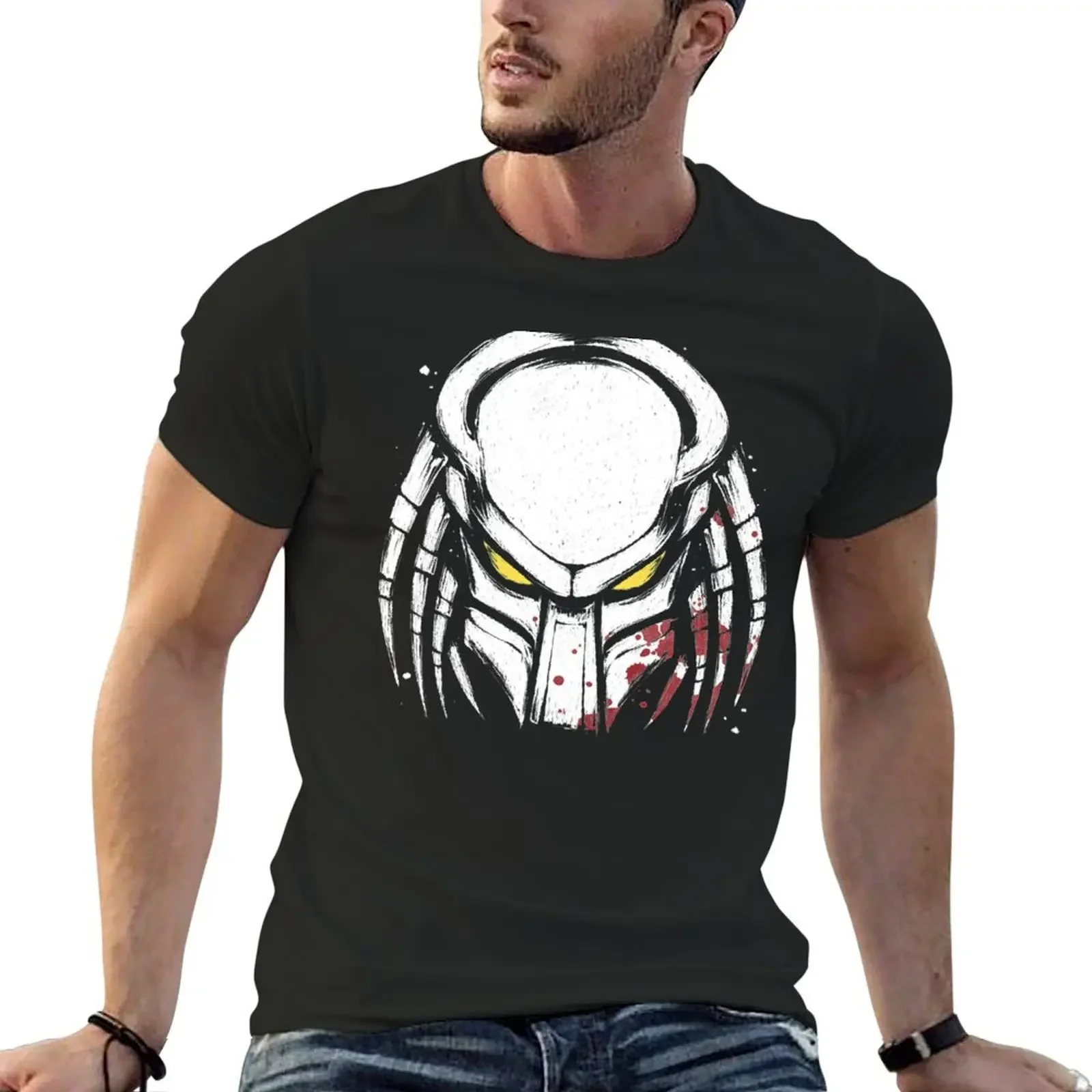 

Predator Mask T-Shirt Short sleeve tee man clothes custom t shirt graphic tee shirt men