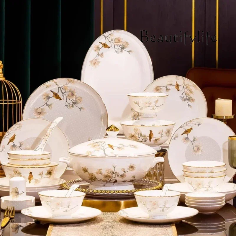 B3 X Fine China Luxury Dinnerware Sets Kitchen Gift Breakfast Party Wedding Dinnerware Women Guests Geschirr Porzellan Dinner Se