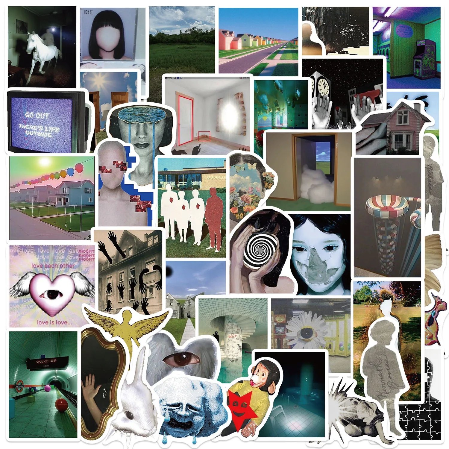 

10/50pcs Cool Acid Graphic Art Graffiti Stickers Aesthetic Skateboard Phone Laptop Guitar Water Bottles Car Kids Sticker Toys