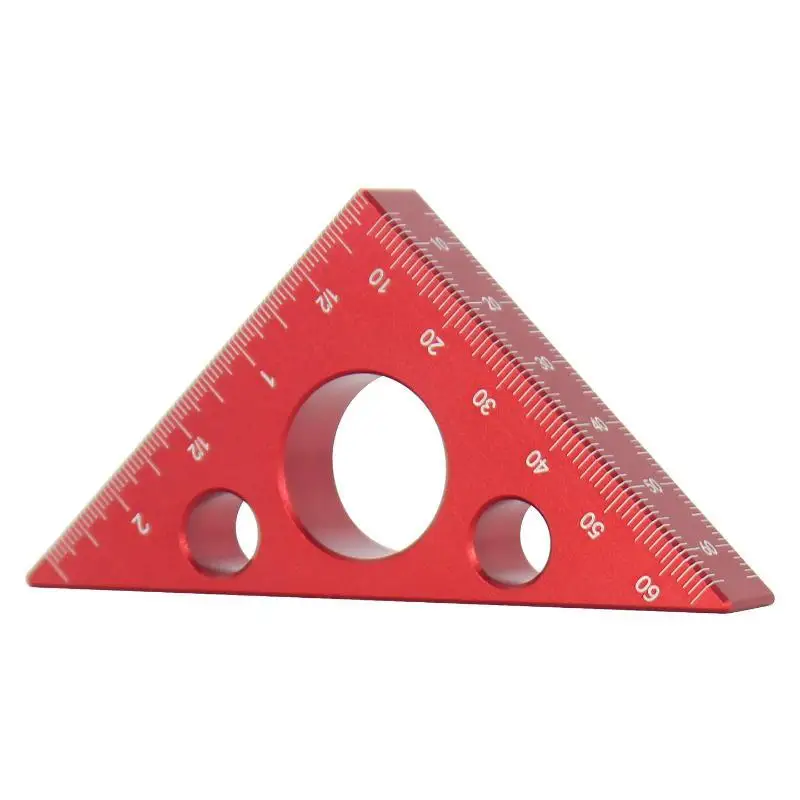 Professional Woodworking Measuring Gauge Aluminum Right Angle Ruler Triangle Scale for Carpenter Workshop DIY Tasks
