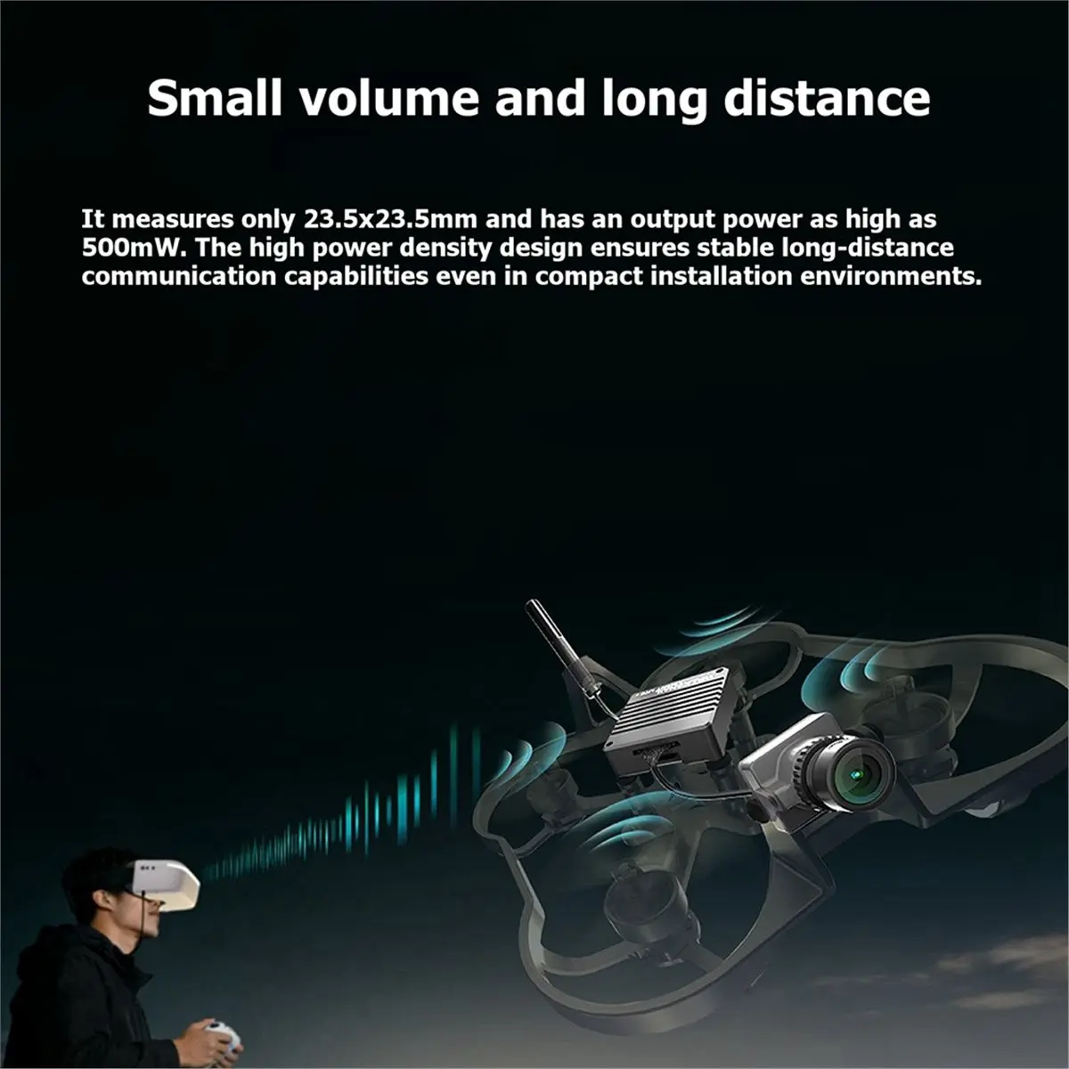 Lite+ 8KM HD Digital VTX System 35ms Low Latency FPV Video Transmission for Long Range Drones
